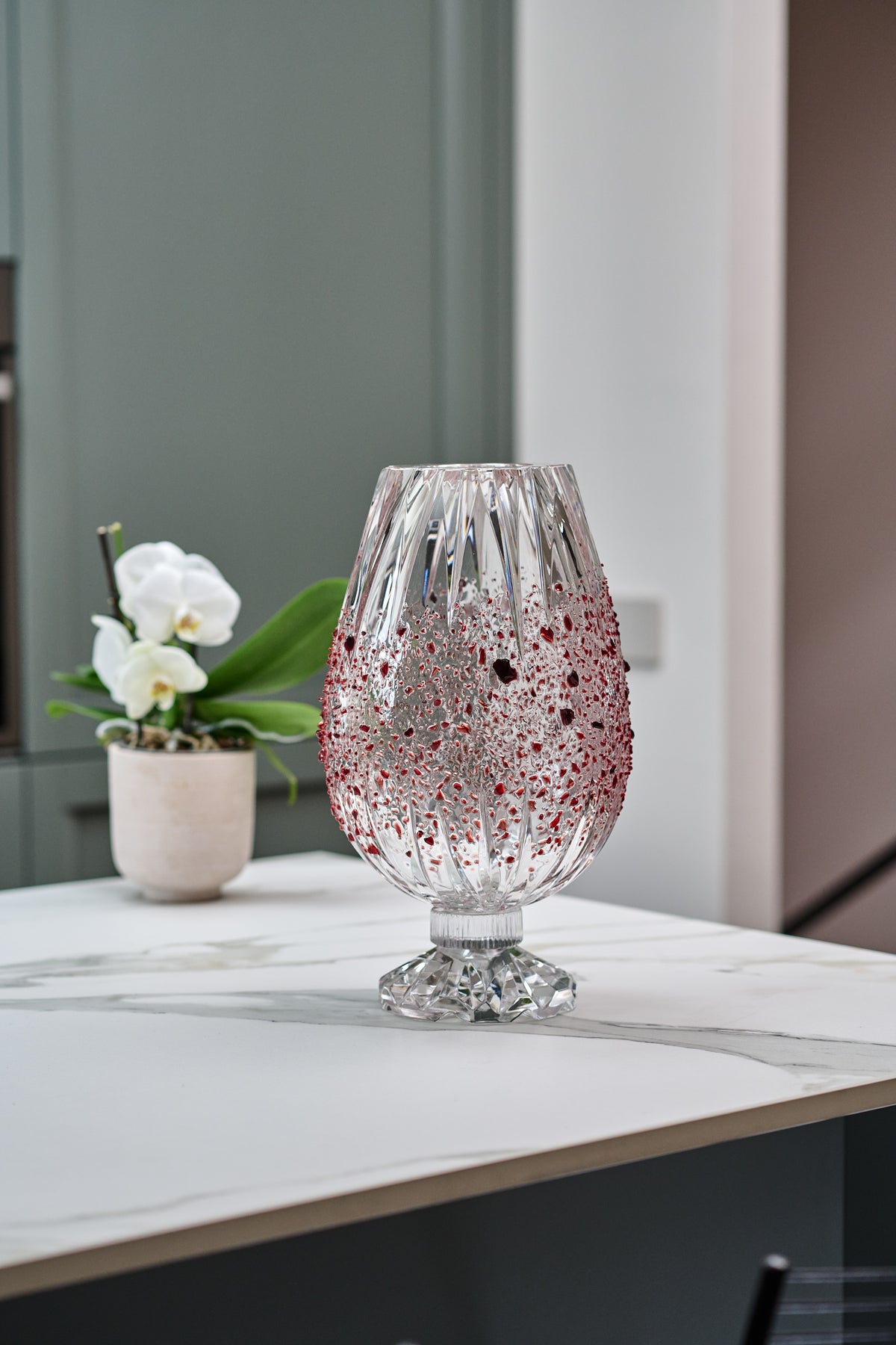 Graffiante Red Vase by Mario Cioni & Tondo Doni