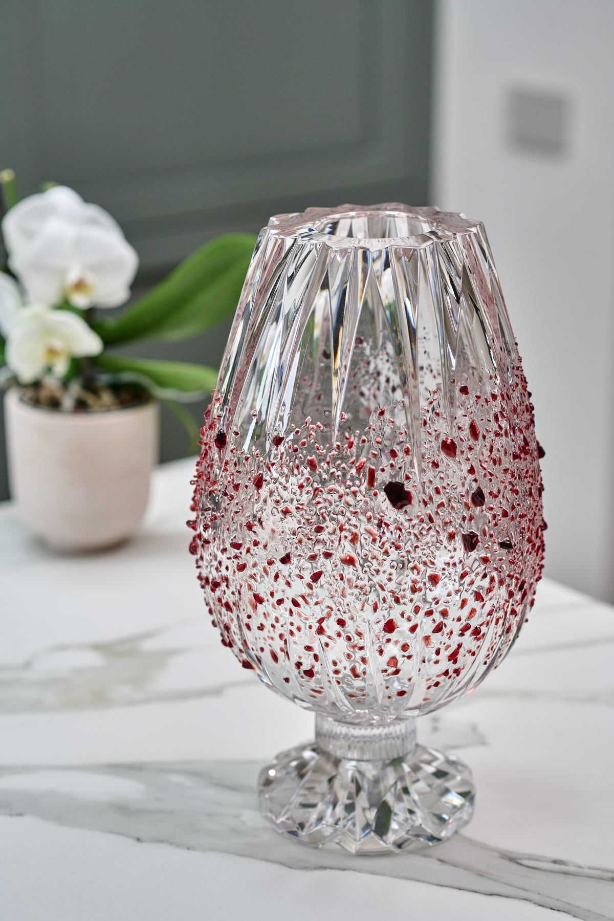 Graffiante Red Vase by Mario Cioni & Tondo Doni