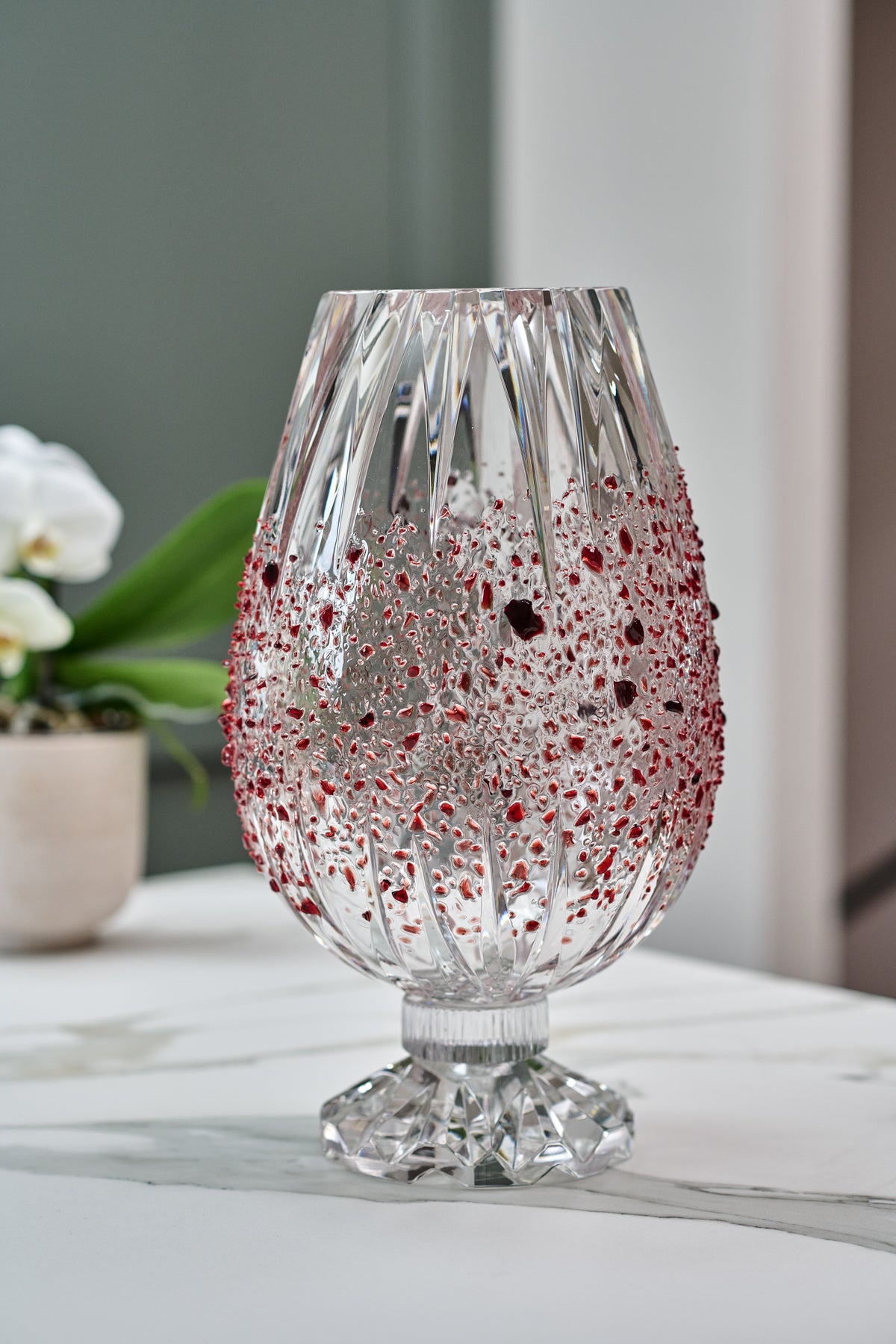 Graffiante Red Vase by Mario Cioni & Tondo Doni