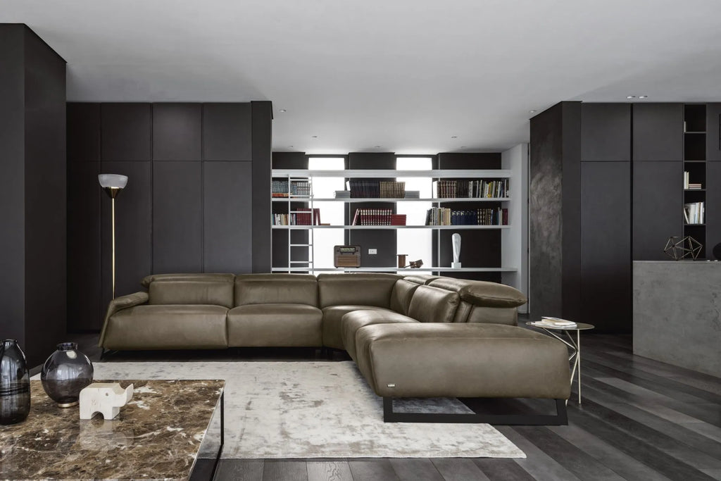 Canaletto Italian Leather Sofa by Nicoline Italia