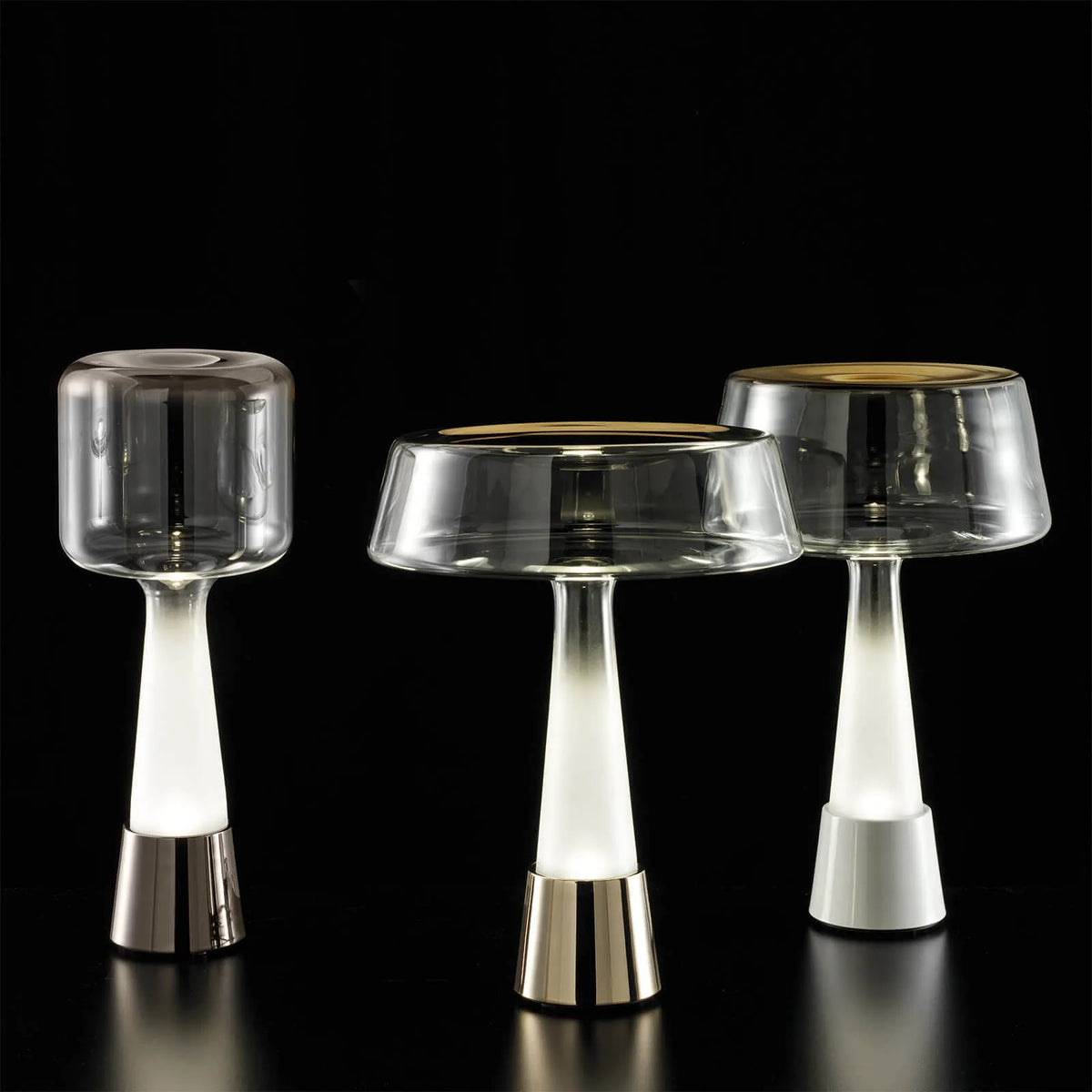 Teco Shaded Glass Table Lamp by Italamp