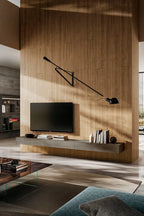 Materia Wall-Mounted Glass TV Unit by LAGO
