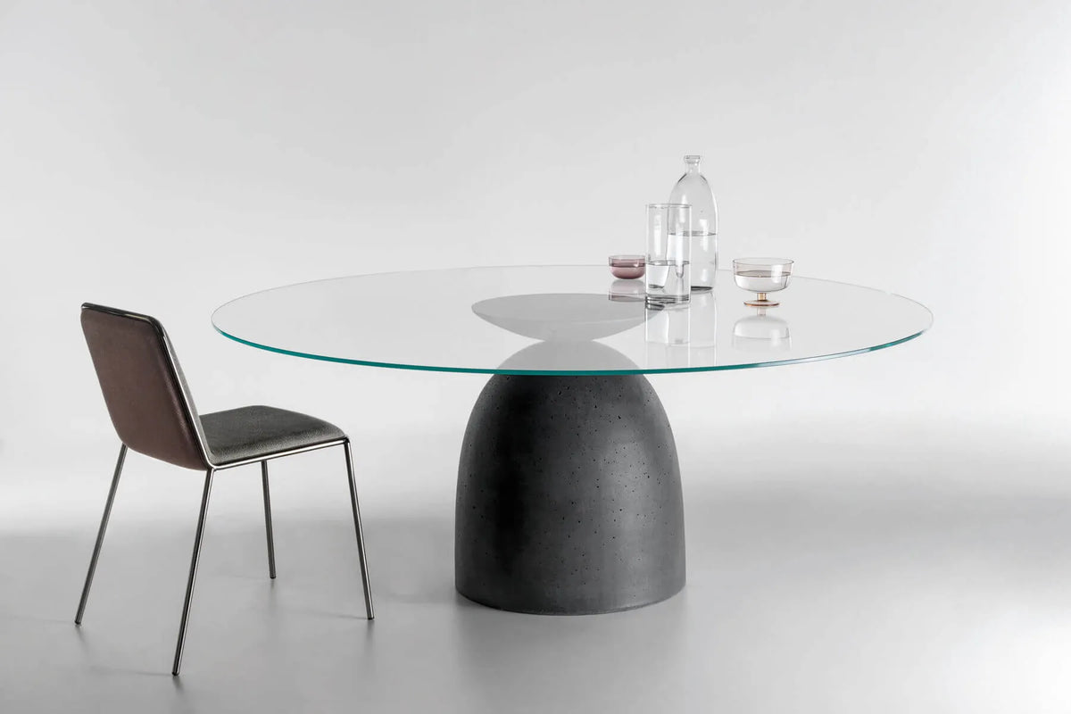 Janeiro Concrete & Glass Dining Table by LAGO
