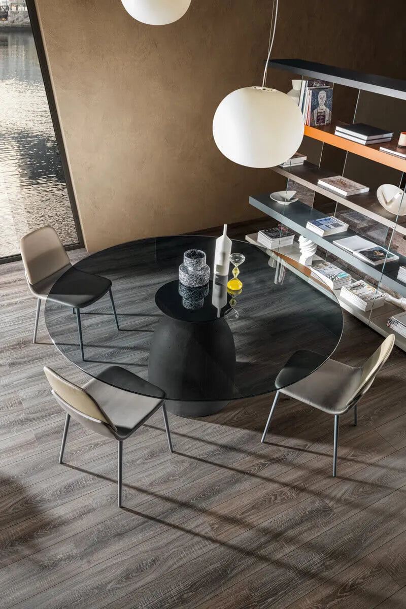 Janeiro Concrete & Glass Dining Table by LAGO