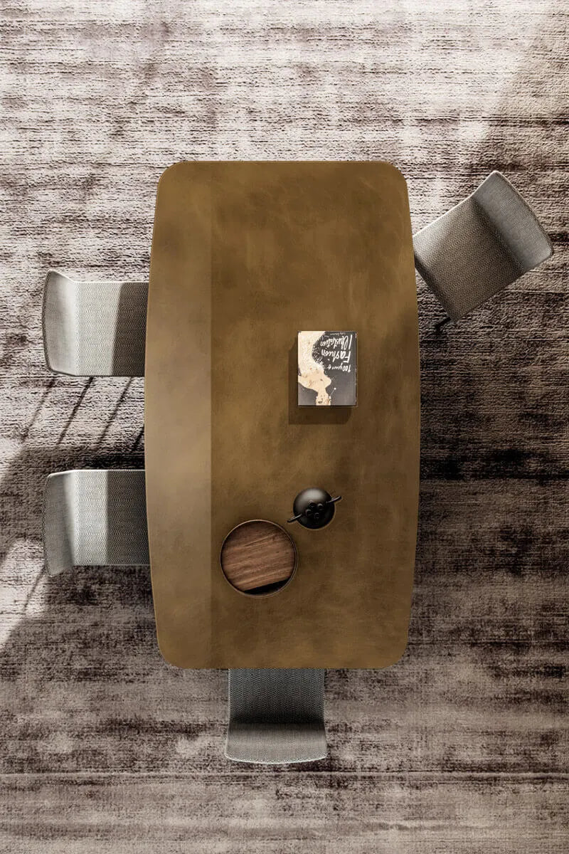 Janeiro Concrete & Glass Dining Table by LAGO