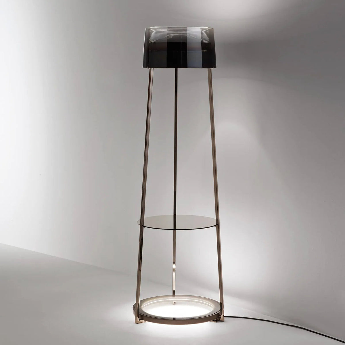 Antea Titanium Glass Floor Lamp by Italamp
