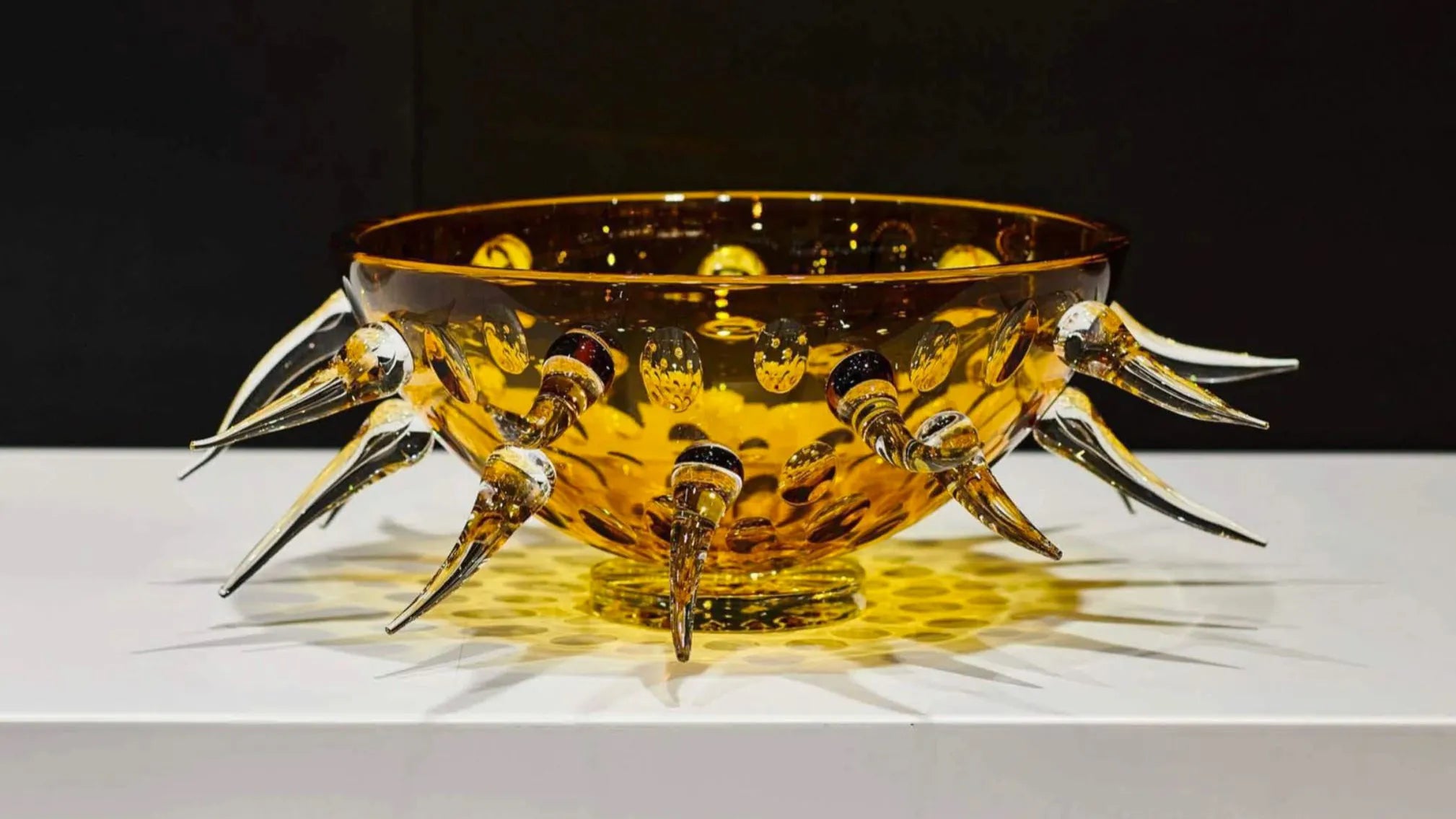 Erinaceus Bowl by Mario Cioni/Tondo Doni - Unique Luxury Amber Crystal Bowl