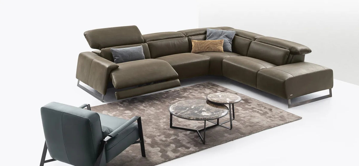 Canaletto Italian Leather Sofa by Nicoline Italia