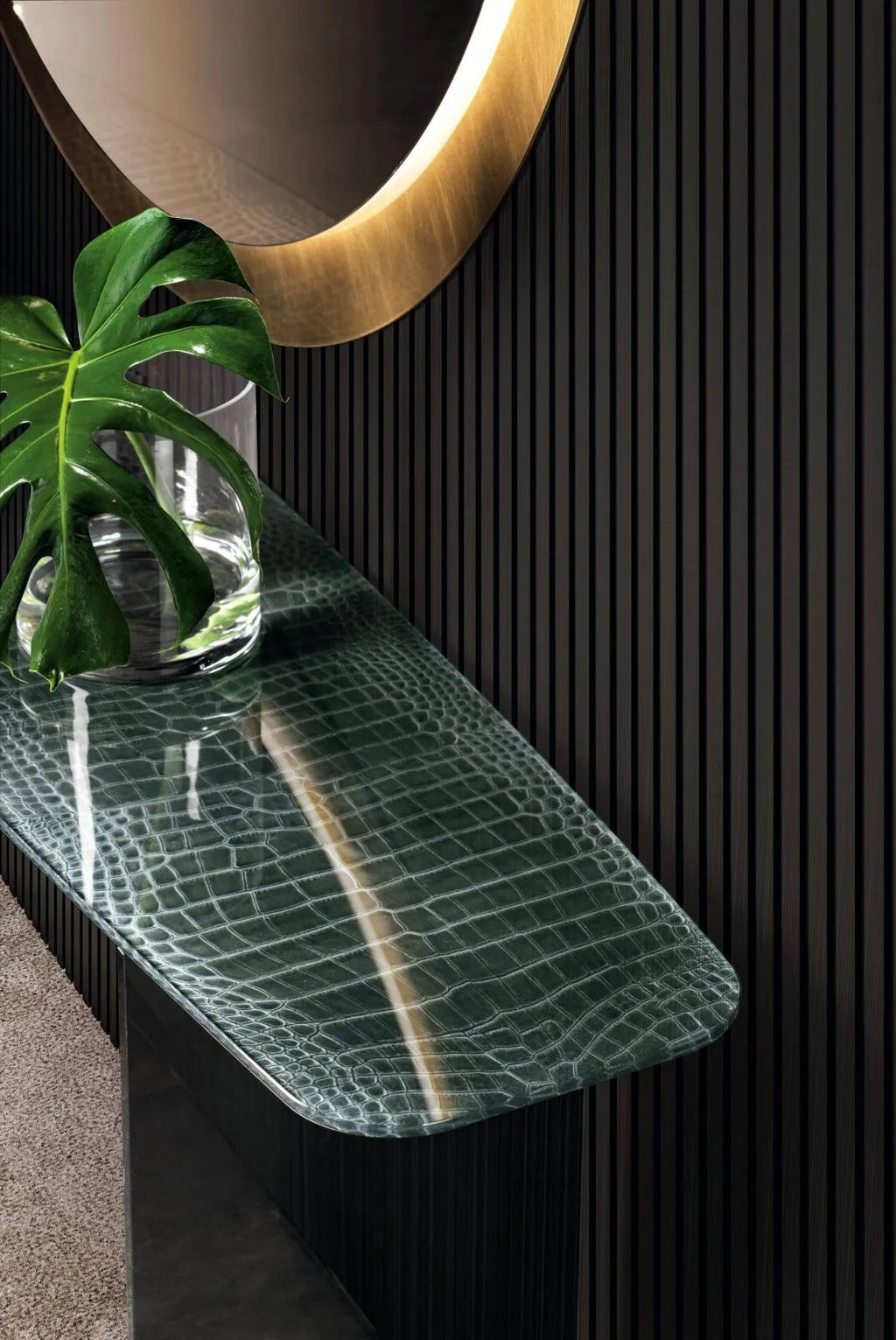 Deba Elegant Glass Console Table by LAGO