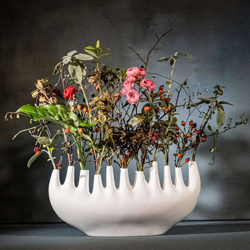 Rhizom Porcelain Vase by Klatt Objects