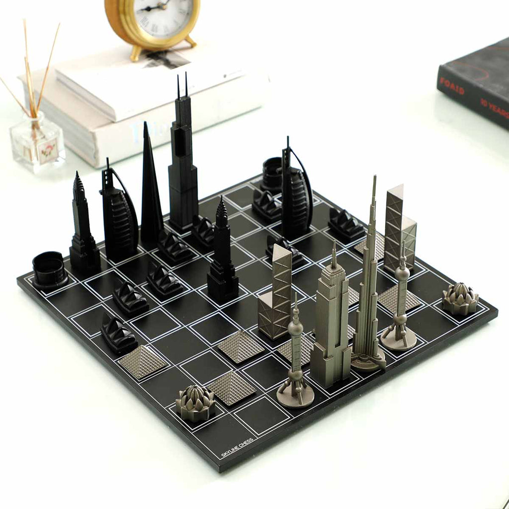 World Icons Chess Board by Skyline Chess