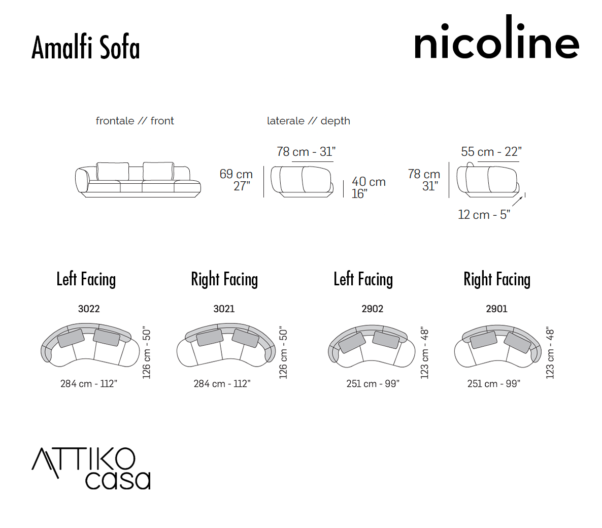 Amalfi Sofa by Nicoline