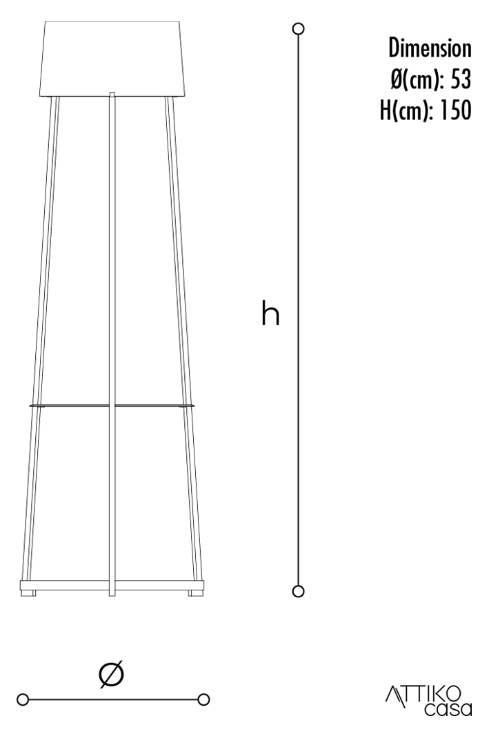 Antea Titanium Glass Floor Lamp by Italamp