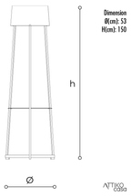Antea Titanium Glass Floor Lamp by Italamp