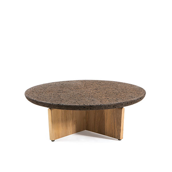 Cross Teak & Cork Side Table by Ethimo