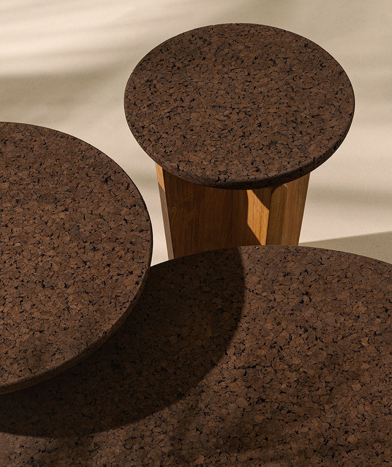Cross Teak & Cork Side Table by Ethimo