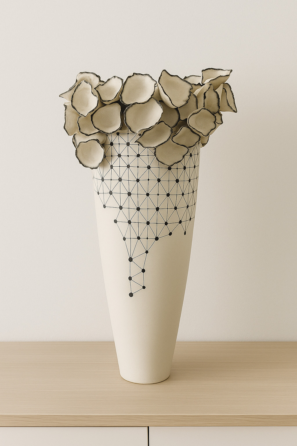 Reticulum Porcelain Vase by Elica