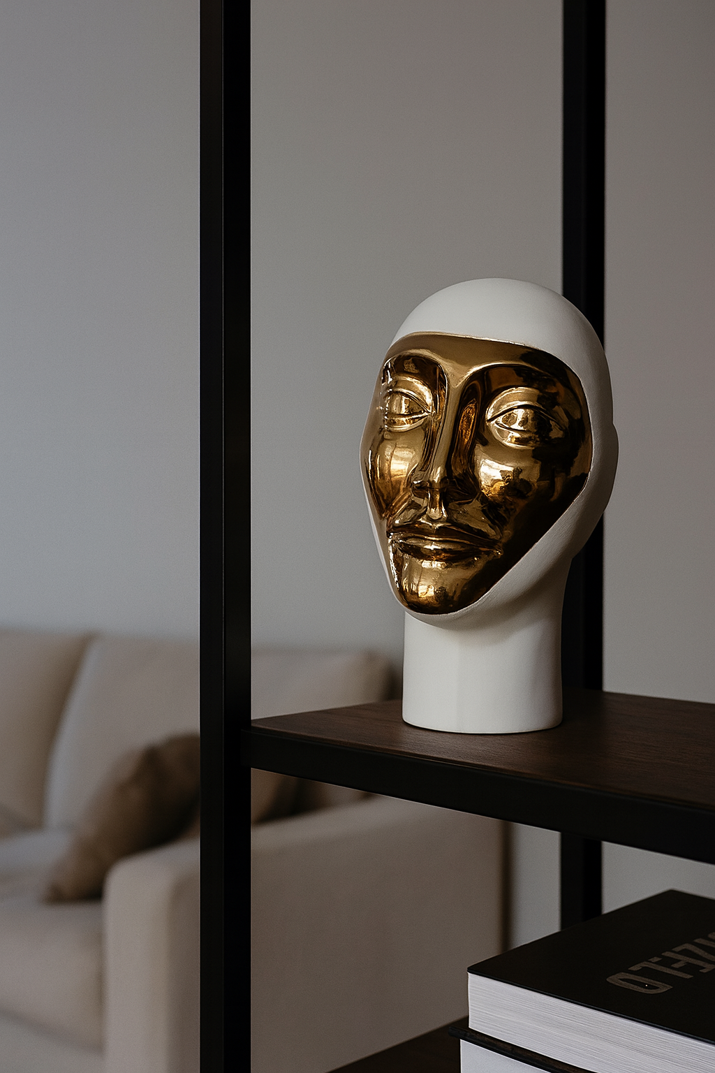 Golden Mask Porcelain Head by Elica