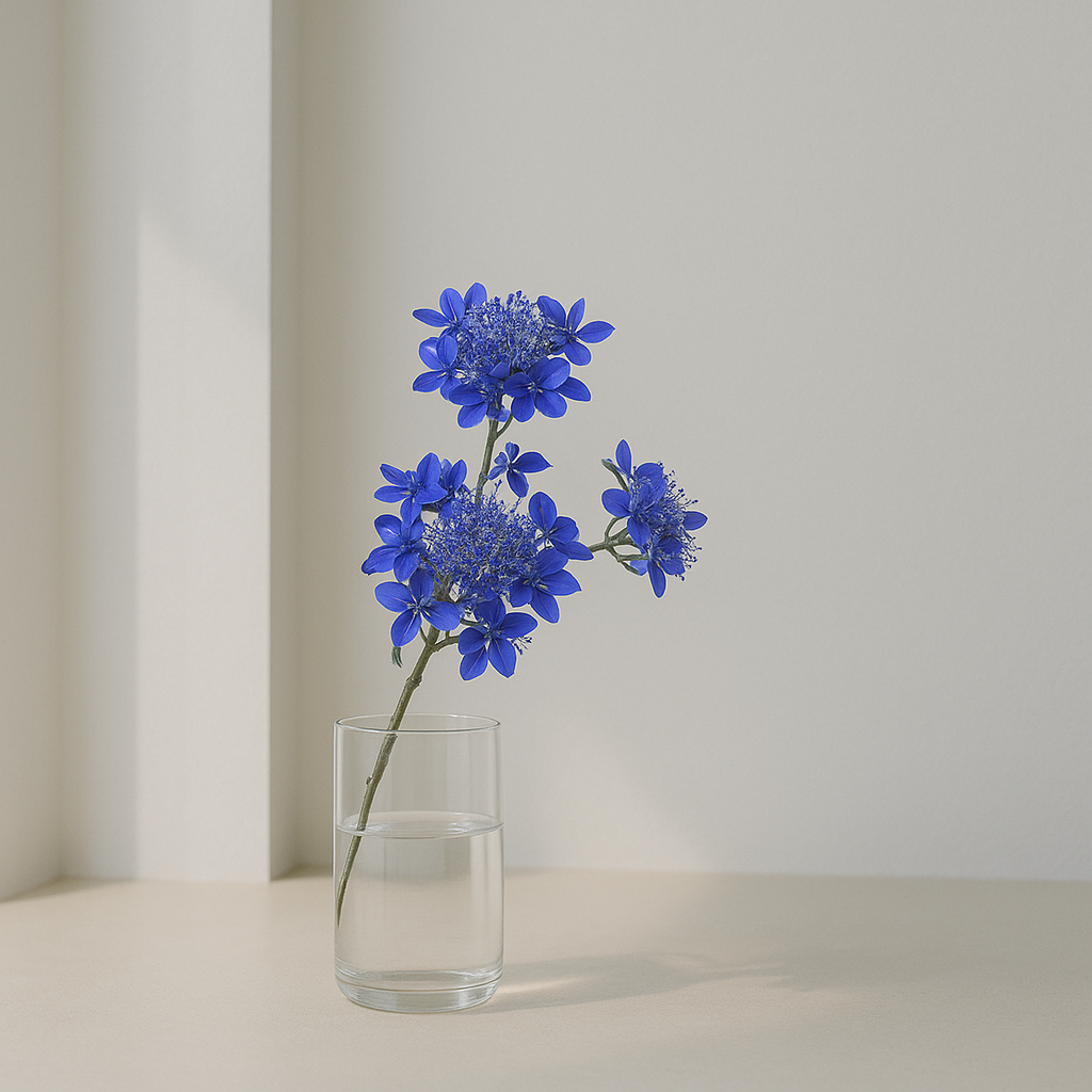 Hydragenea Spray Dark Blue by Silk-ka