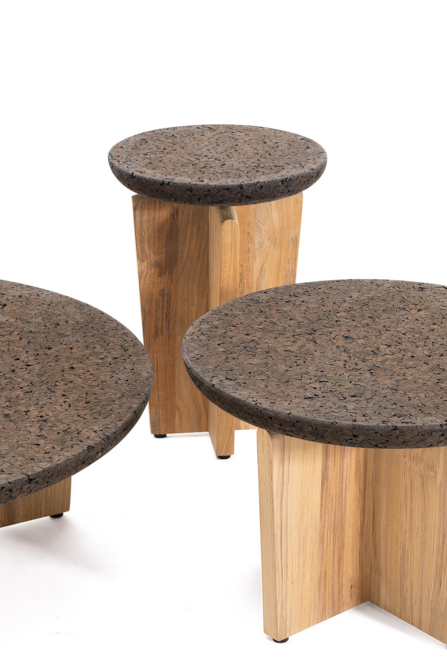 Cross Teak & Cork Side Table by Ethimo