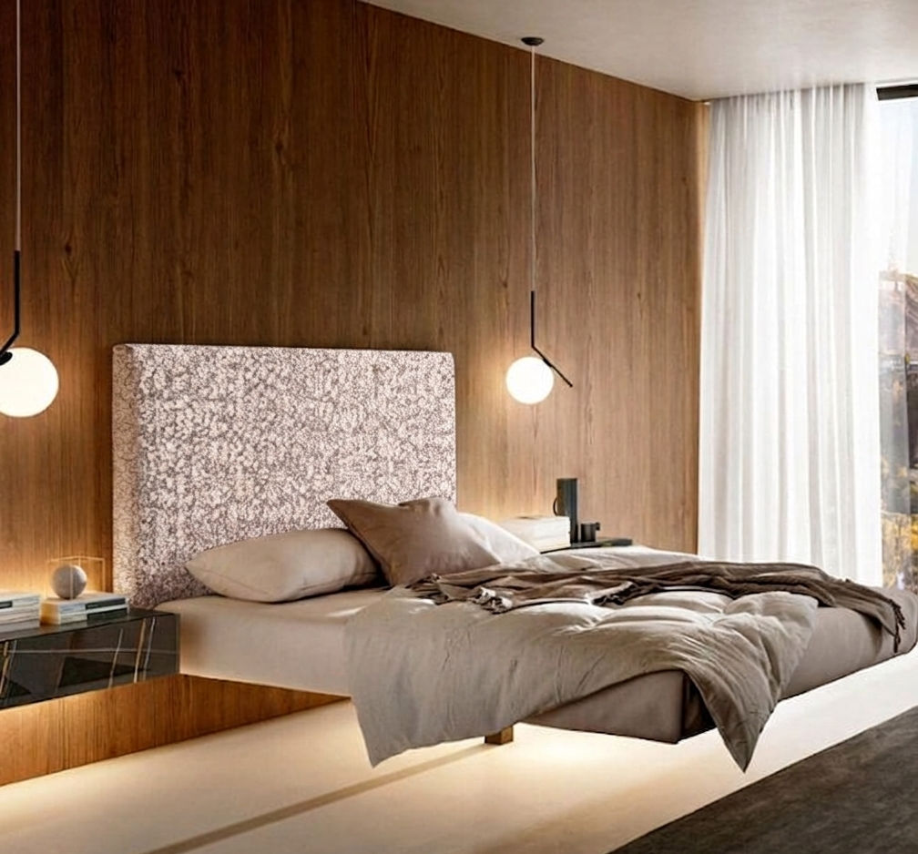 Fluttua High Headboard King Size Bed by LAGO