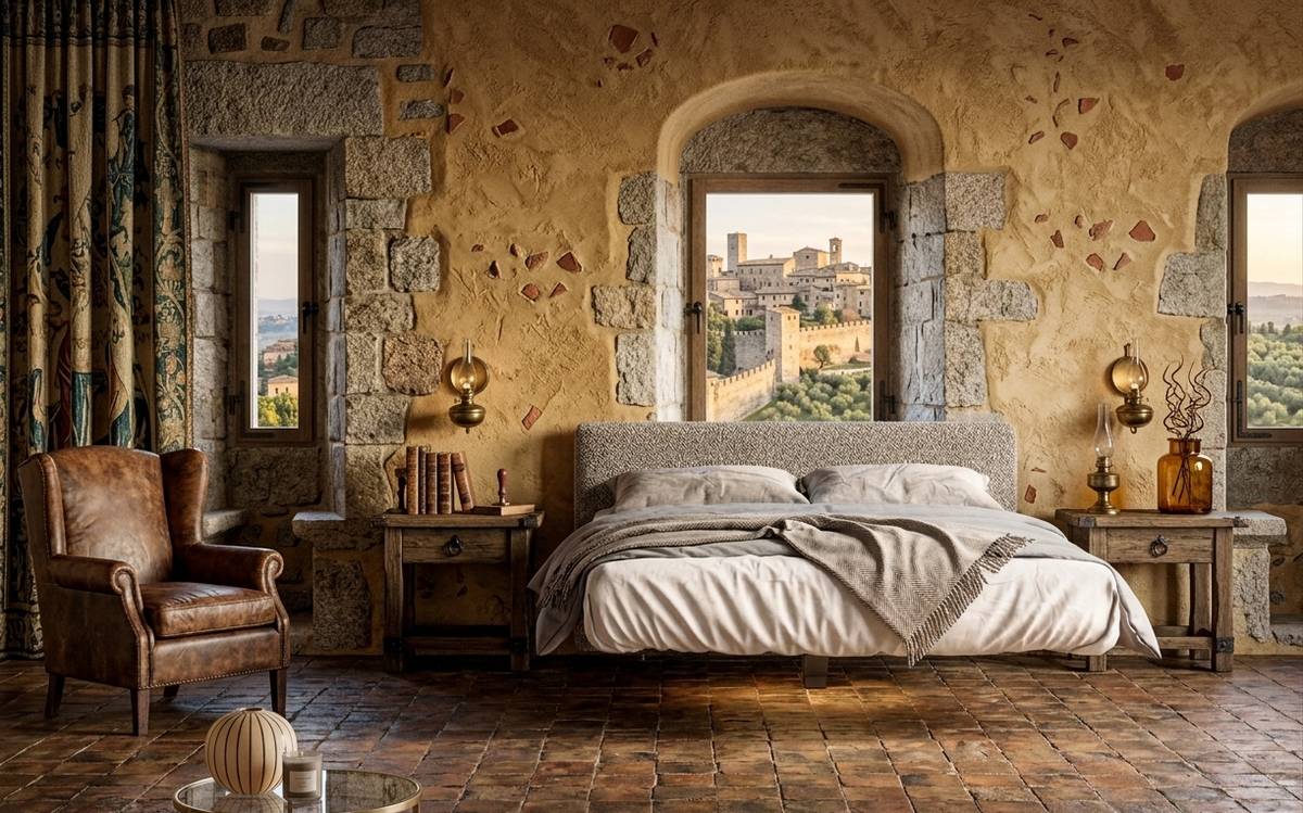 Fluttua Medium High Headboard King Size Bed by LAGO