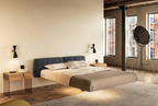 Fluttua Soft Wall-Mounted King Size Bed 1662 by LAGO