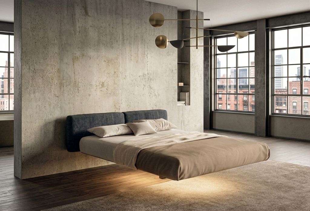 Fluttua Soft Wall-Mounted King Size Bed 1662 by LAGO