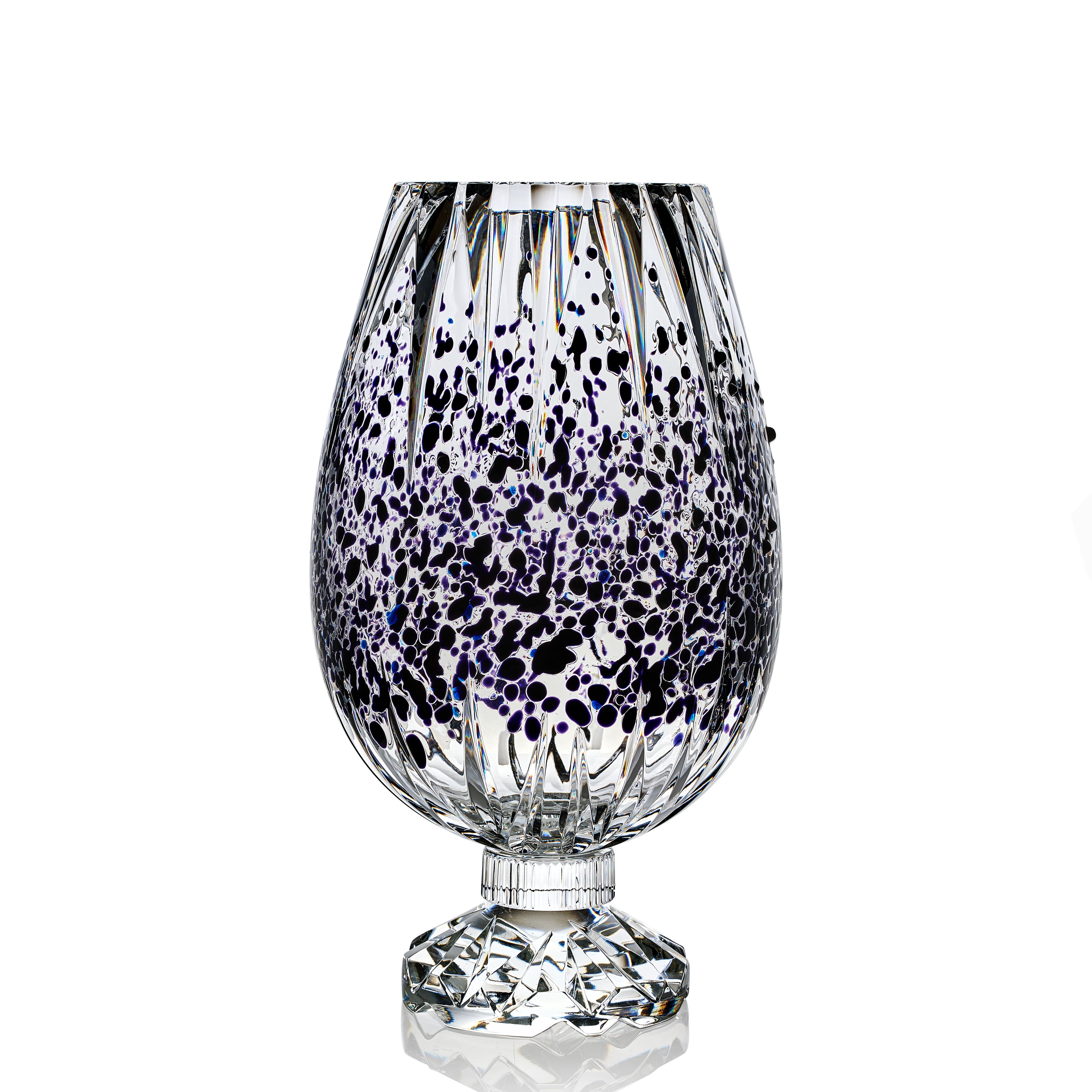 Graffiante Black Vase by Mario Cioni/Tondo Doni - Luxurious Crystal Art Vase