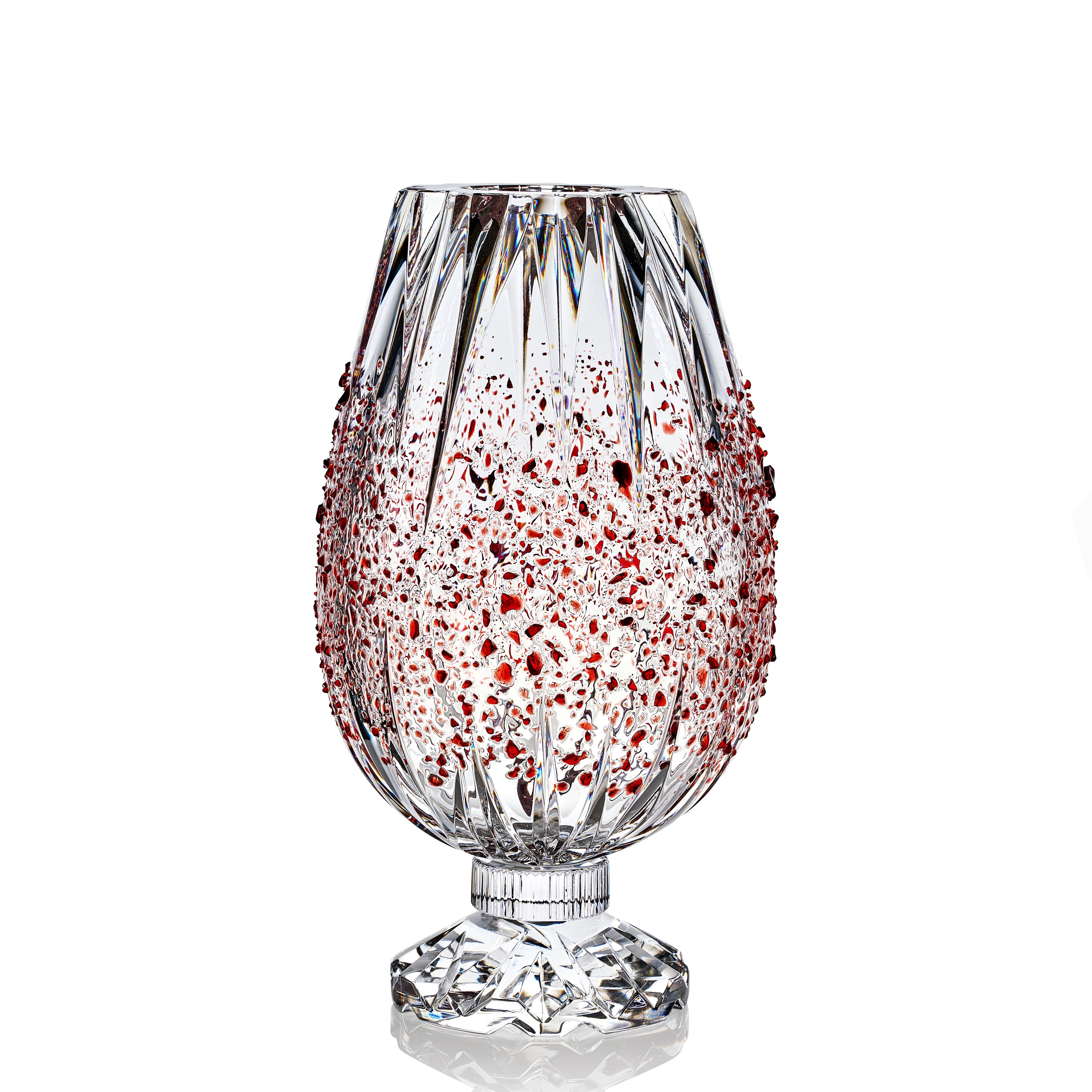 Graffiante Red Vase by Mario Cioni/Tondo Doni - Exquisite Luxury Crystal Vase