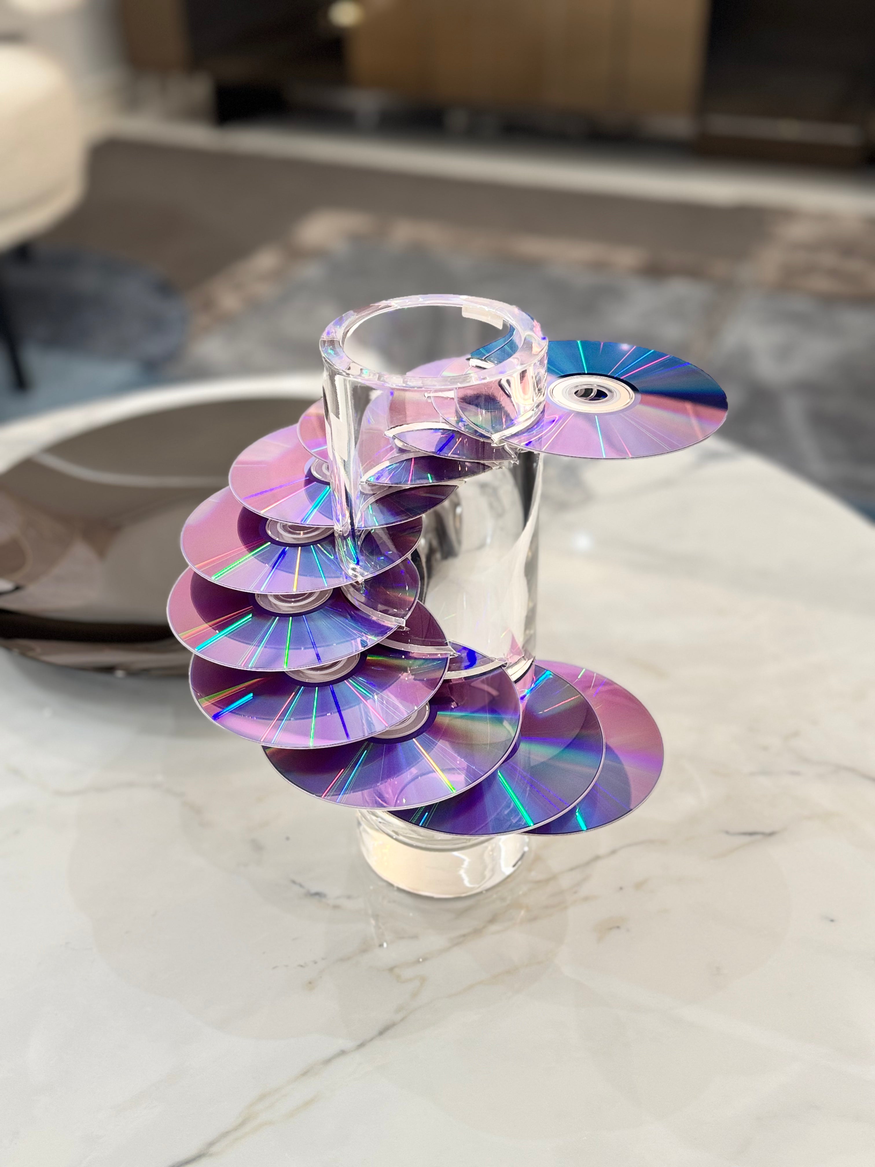 Tower Disc Vase by Mario Cioni