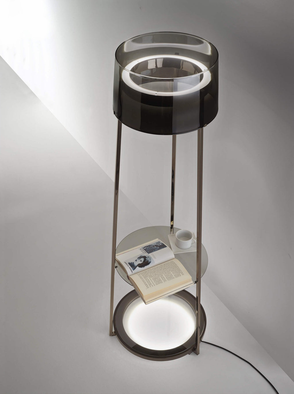 Antea Titanium Glass Floor Lamp by Italamp