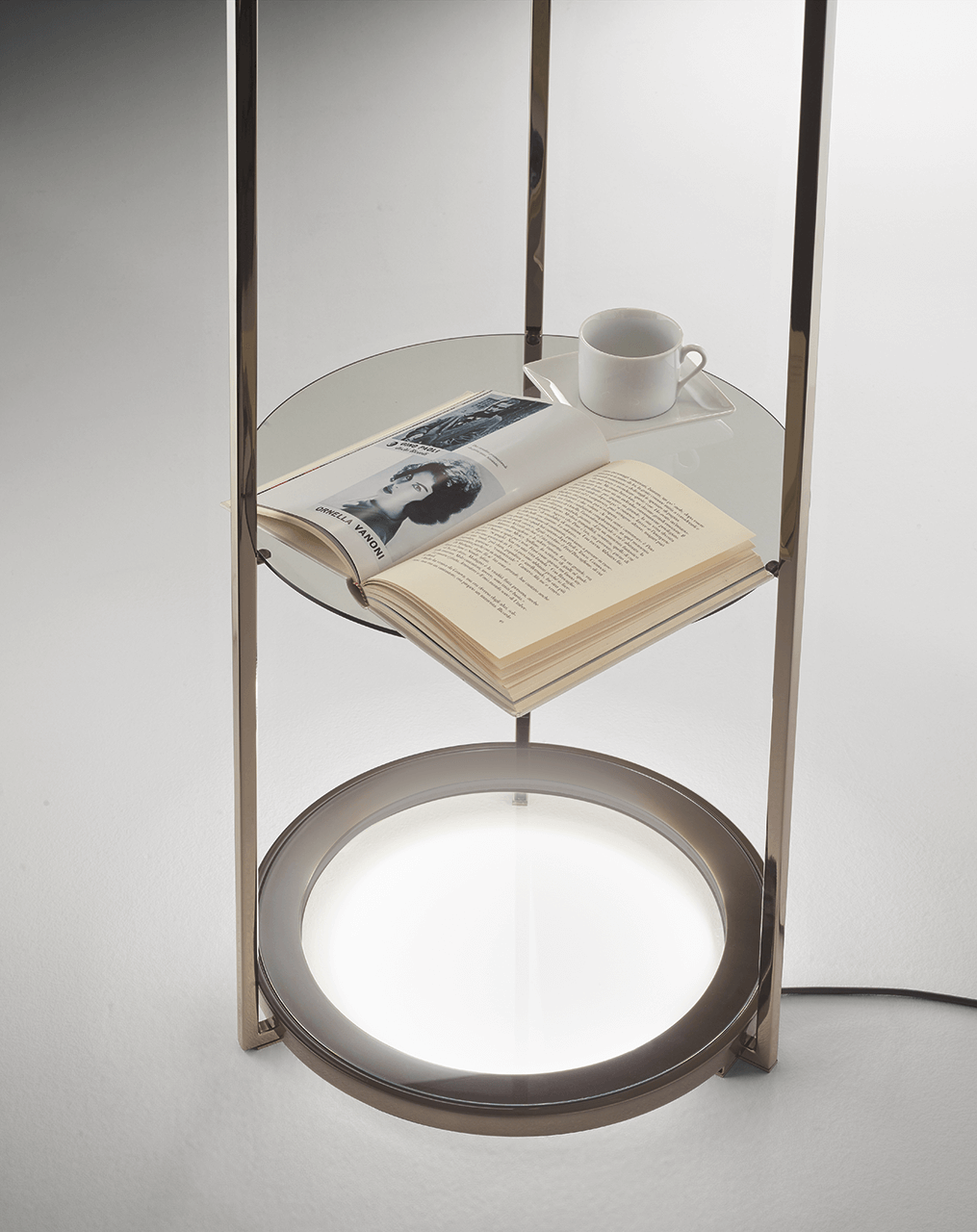 Antea Titanium Glass Floor Lamp by Italamp