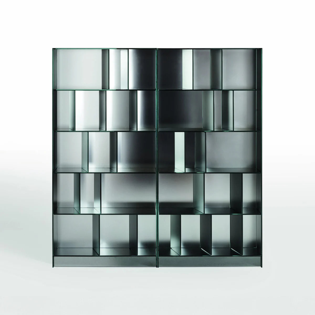 Obliquo Bookshelf by Glass Italia