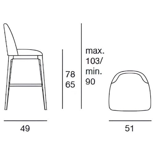 Becky Barstool by Pacini & Cappellini