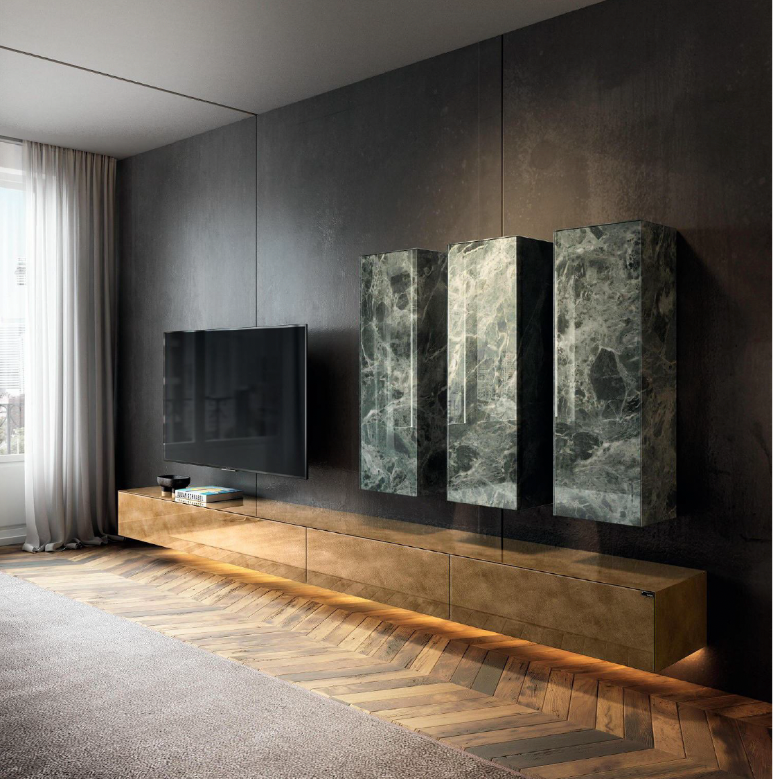 Materia 2157 TV Wall Unit by LAGO