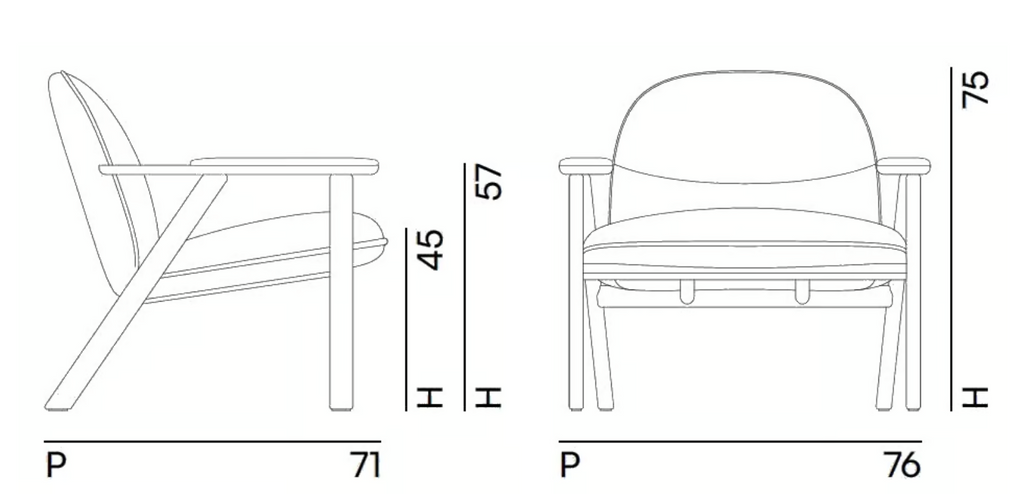 Peggy Armchair by Bross