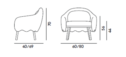 Corolla Lounge Armchair by Billiani