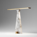 Traccia Gold Calacatta Marble Table Lamp by Italamp