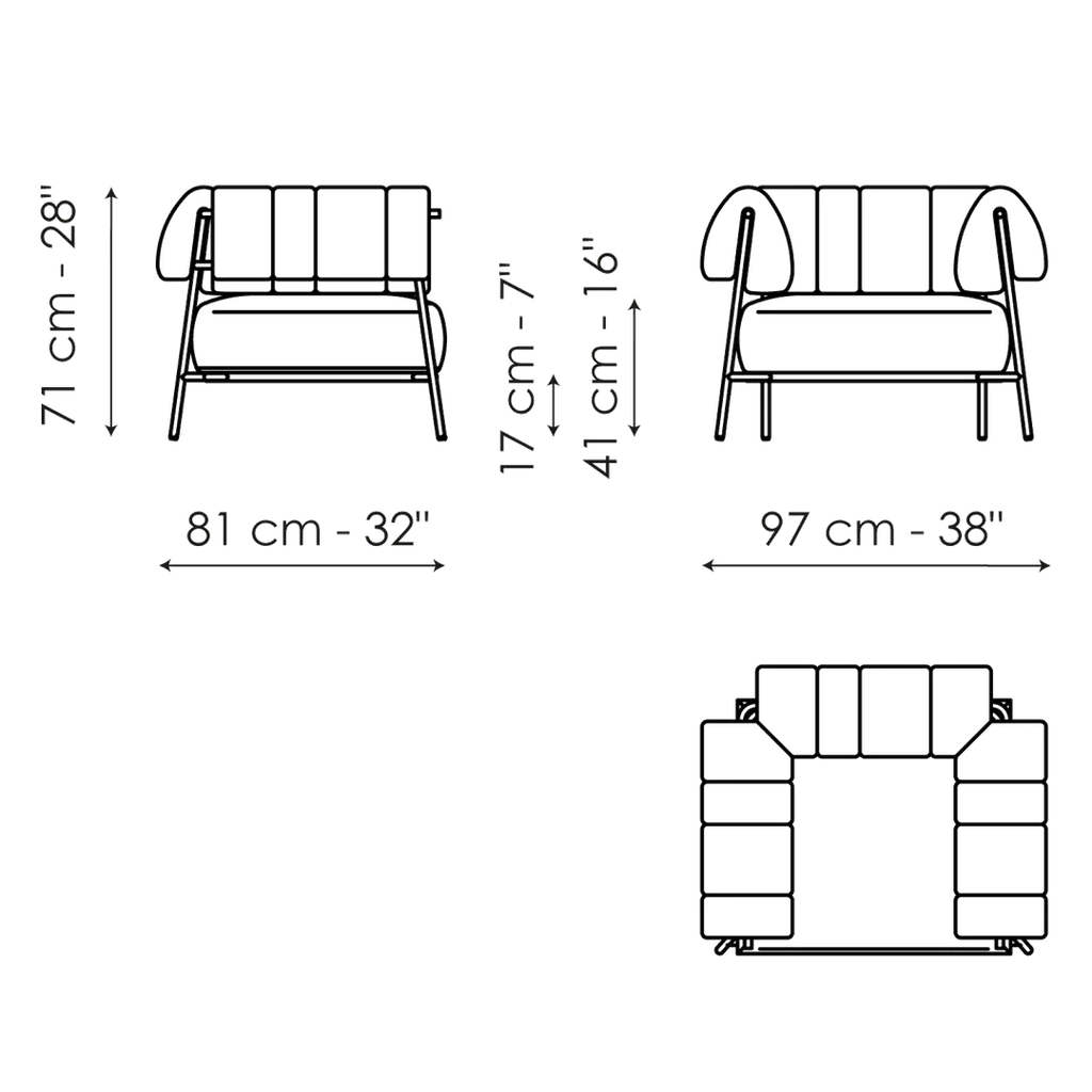 Tirella Armchair by Bonaldo