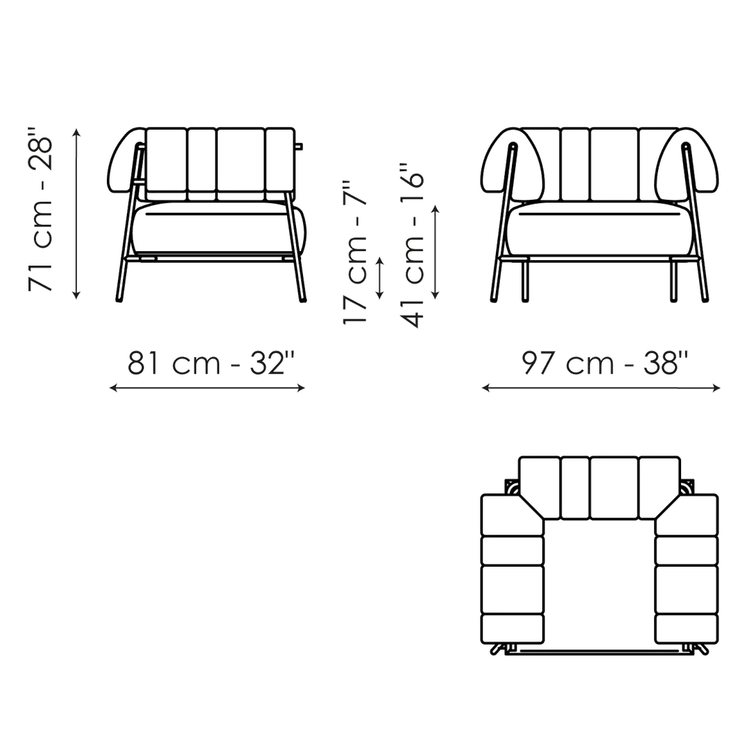 Tirella Armchair by Bonaldo