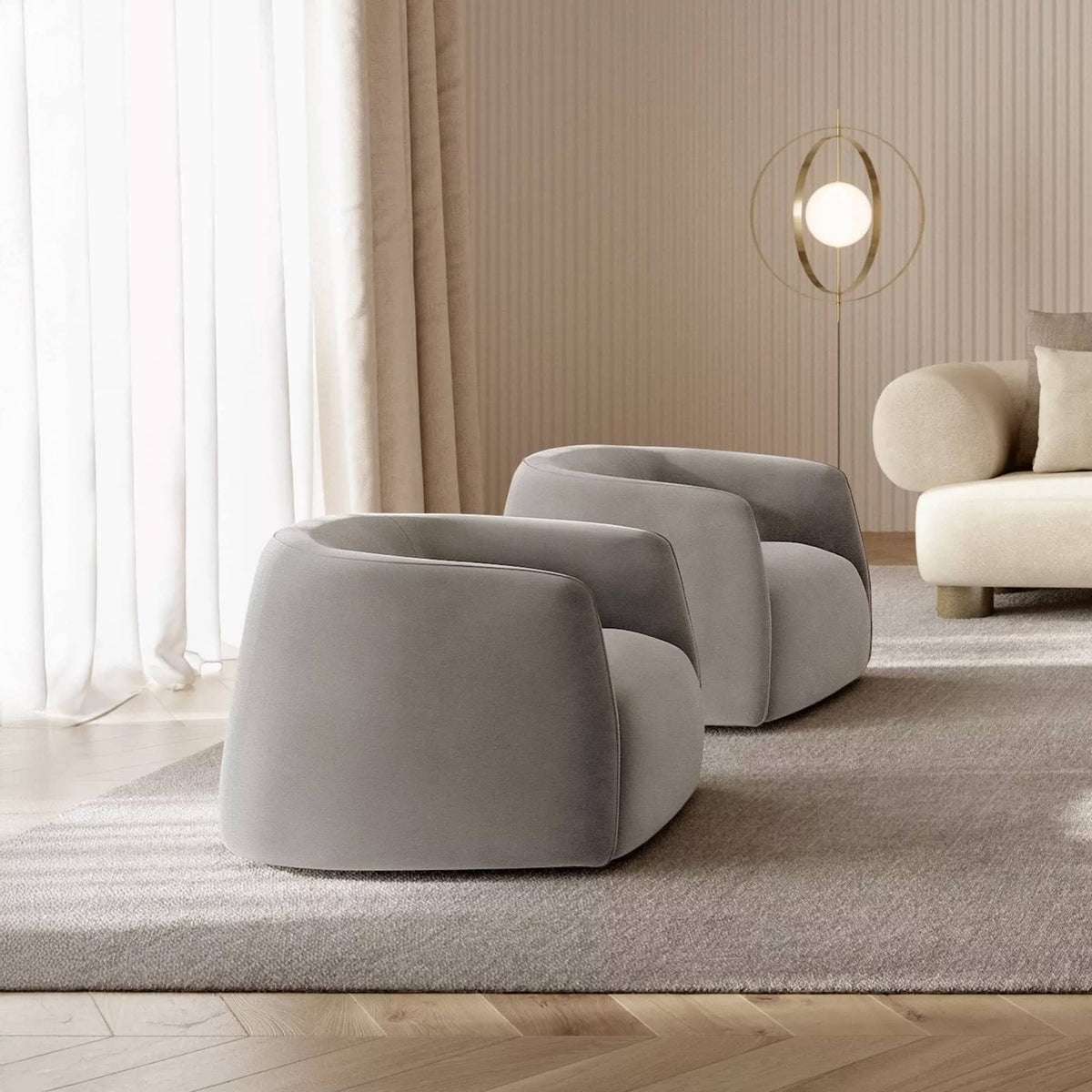 Kodi Swivel Armchair by Bontempi