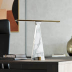 Traccia Gold Calacatta Marble Table Lamp by Italamp