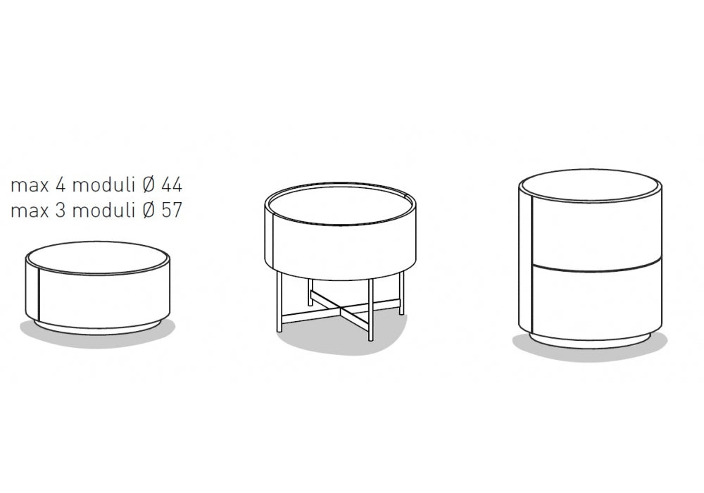 Dedalo Drawer Bedside Table by Pianca