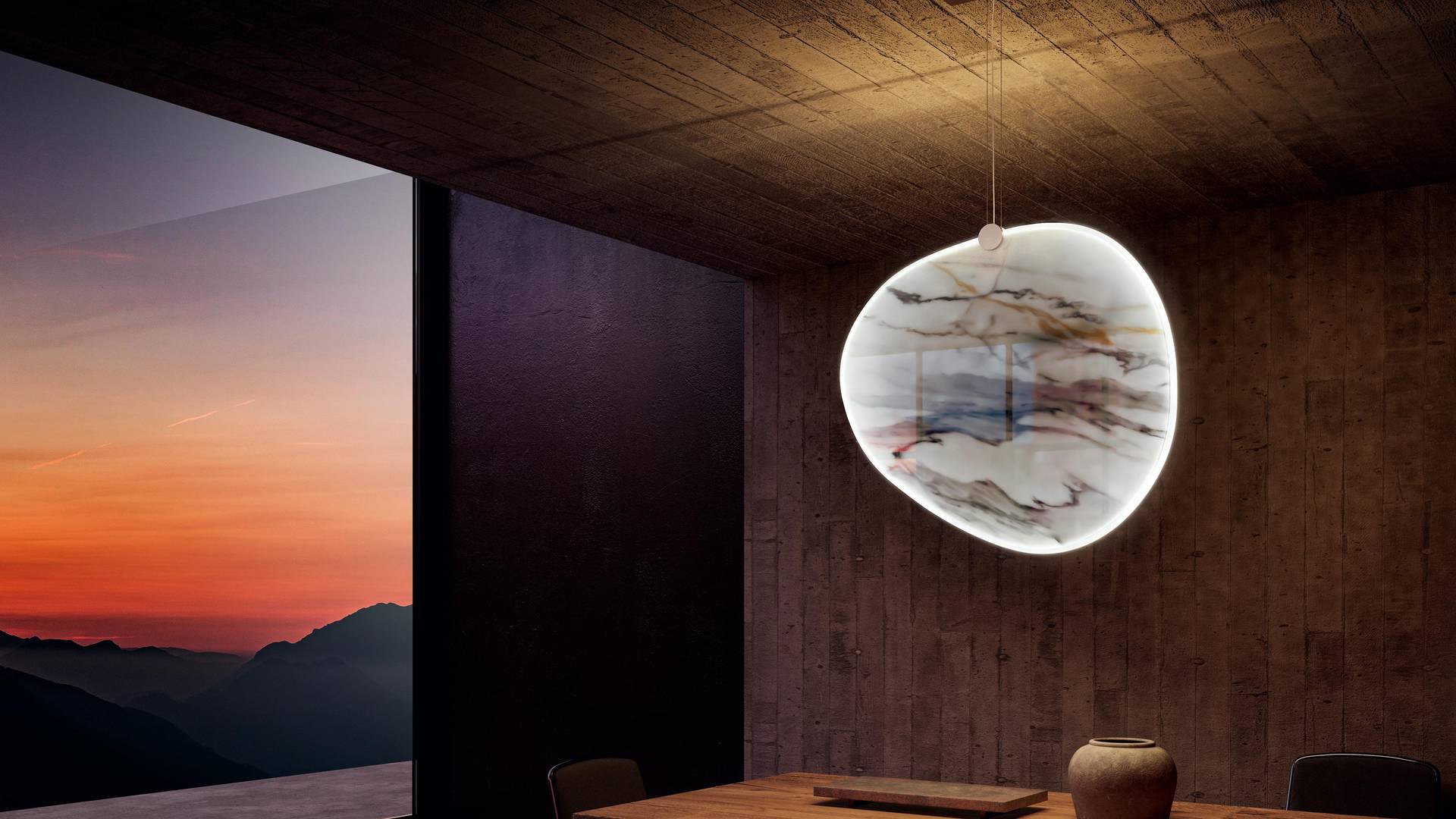 Glee by LAGO Design - Luxe Marble Pendant Lamp