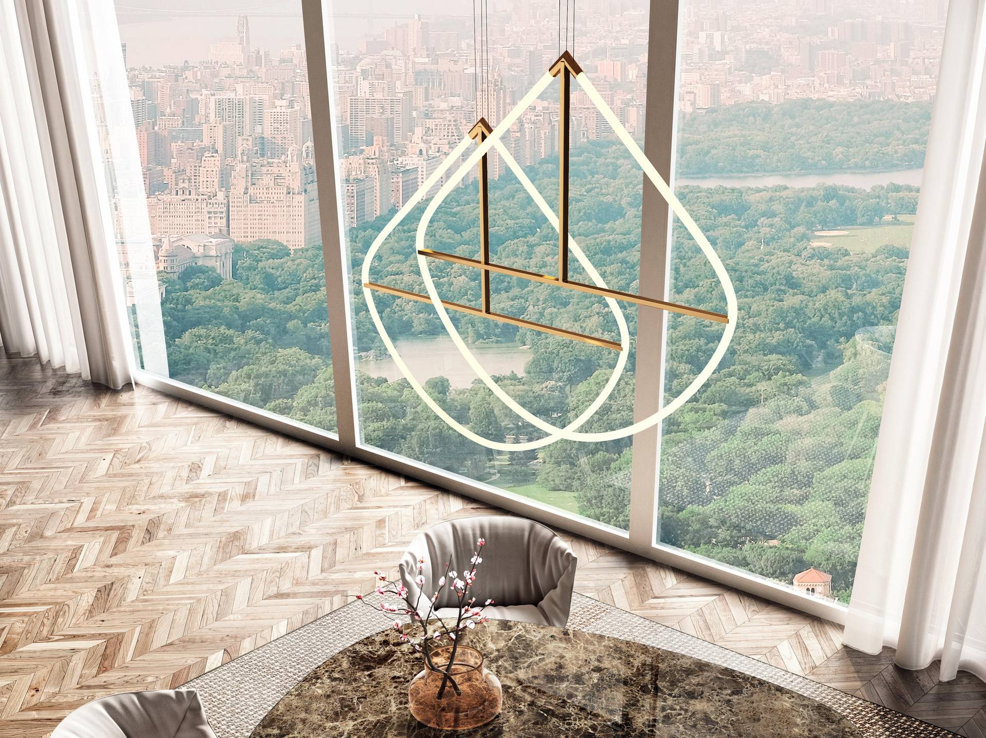 Chic by LAGO Design - Luxurious Brass Pendant Lighting