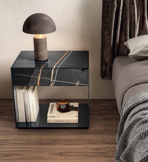 Upglass Drawer Bedside Table by LAGO