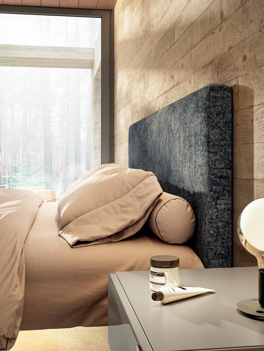 Fluttua Medium High Headboard King Size Bed by LAGO