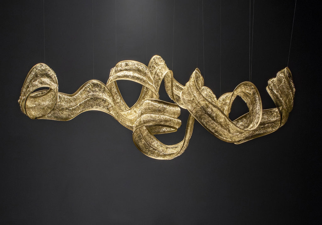 Genesis Floating Knit Double Linear Sculpture by Terzani