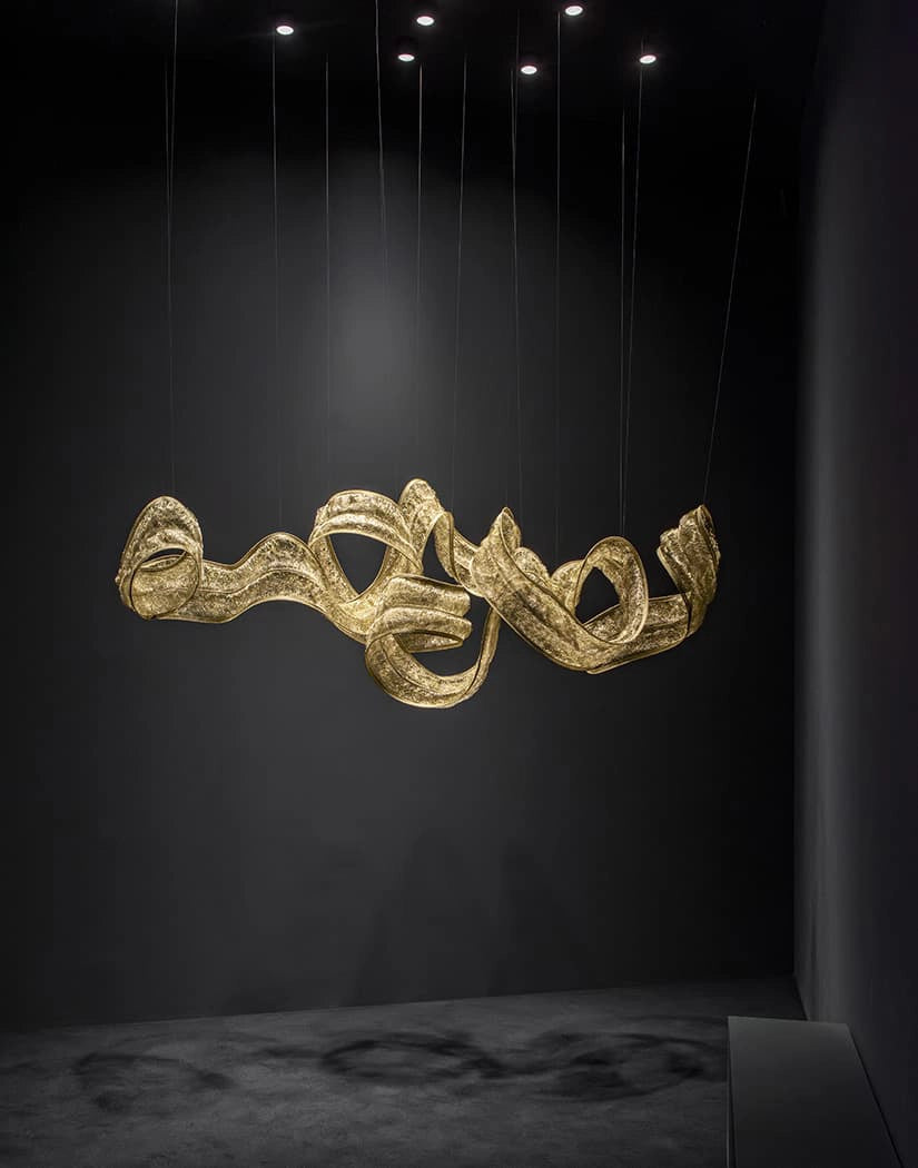 Genesis Floating Knit Double Linear Sculpture by Terzani